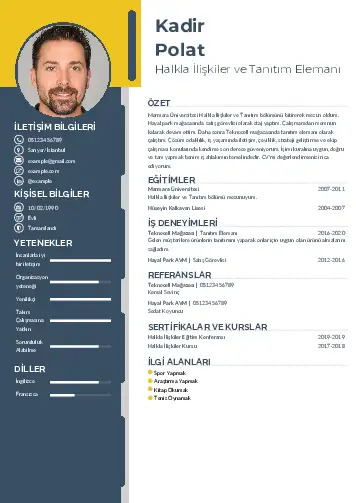 Halkla İlişkiler Cv Örnekleri cv indir
